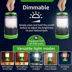 Rechargeable LED Camping Lantern - Power Outages, Hurricanes, Emergency, Hiking, Outdoor - Bright Battery Powered Electric Survival Light with Built-in Power Bank- Portable and Waterproof Camp Lantern