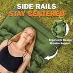 POWERLIX Camping Sleeping Pad with Built in Pillow, Ultralight Camping Mattress Airpad for Outdoor Backpacking Hiking Travelling, Compact Self Inflating Camping Mat, Foot Pump to Inflate