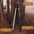 HIKEMAN Tent Poles Camping Poles for Tarp Awning Canopy Porch Sun Sails Tarpaulin Headroom Aluminium Adjustable Telescoping