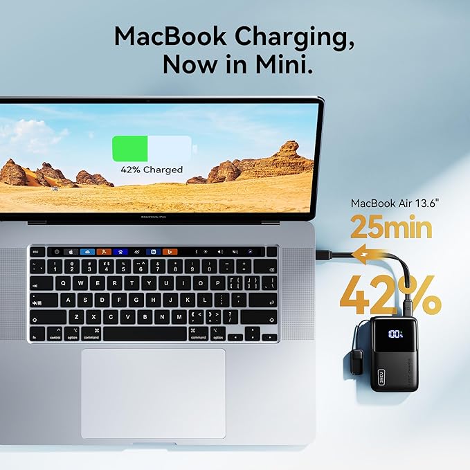 INIU Pocket Size Portable Charger, Ultra Small 10000mAh 45W PD Power Bank, USB C in&Out Fast Charging Battery Pack, Travel Essentials Powerbank for iPhone 17 16 15 14 Pro Air, iPad, Samsung S25 etc