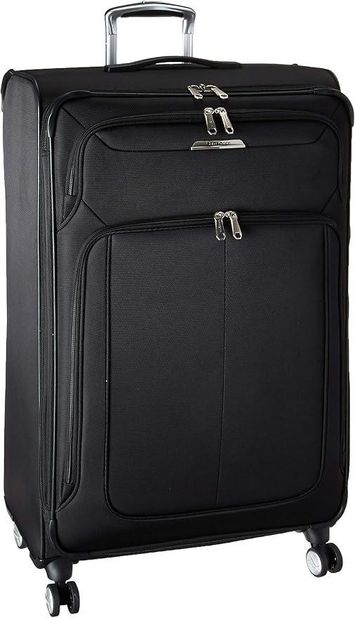 Samsonite Solyte DLX Softside Expandable Luggage with Spinner Wheels, Midnight Black, Checked-Large 29-Inch