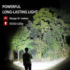 Headlamp Rechargeable, High Lumen Super Bright 180°Beam LED Head Lamp, Head Lights for Forehead, IPX6 Headlamps for Adults, 6 Modes, Fishing, Camping, Running, and Walking Dogs (H25A)