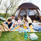 Camping Tents 4/6 Person Pop Up Instant Tent - Setup in 60s for Family Camping, Windproof Design, Family Cabin Tent with Rainfly & Backpack Carry Bag