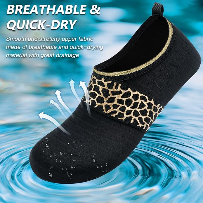 Deevike Water Shoes for Women Men Barefoot Quick-Dry Aqua Socks Slip-on for Beach Swim Surf Yoga Exercise