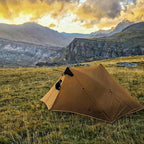 Lanshan 2 Person Tent Hiking Ultralight Camping Tent Professional 15D Silnylon Rodless Trekking Pole Tent Waterproof Backpacking Outdoor for Camping, Bivvy