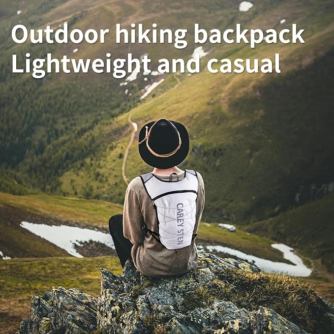 Carey STEN Hydrated Backpack, Running Vest, paired with a 1.5L Water Bag Hiking Backpack, Suitable for Running, Hiking, Marathon, and Both Men and Women