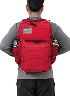 QT&QY 25L/45L Military Tactical Backpack For Men Molle Daypack 3 Day Bug Out Bag Hiking Rucksack With Bottle Holder