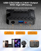 30W Solar Panel Charger YT30 Foldable Solar Panel IP65 Waterproof Solar Charger with QC3.0 USB & DC Output(10 Connectors) 24% High Efficiency for Outdoor Camping