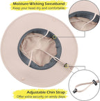 Connectyle Men's Sun Hat UPF 50+ Wide Brim Bucket Hats for Fishing Hiking Gardening Adjustable Boonie Hat Outdoor Safari Hats