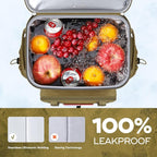 Maelstrom Backpack Cooler,Soft Lightweight Leakproof Tactical Cooler Backpack,35 Can Insulated Cooler Bag,Keeps 35 Cans Hot/Cold for Up to 16 Hours,Waterproof Lunch Bag for Men Women-Khaki