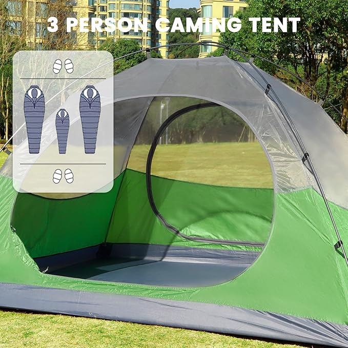 Camping Tent Portable Waterproof Instant Camping Tent with 1-Minute Setup Lightweight Tent for Camping Beach Outdoor Travel Backyard