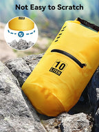 HEETA Waterproof Dry Bag with Front Zippered Pocket for Women Men, 5L/10L/20L/30L/40L Roll Top Lightweight Dry Storage Bag Backpack for Travel, Kayaking, Boating, Rafting, Camping, Hiking & Beach