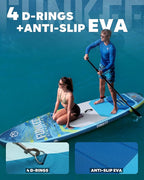 11’×34"×6" Extra Wide Inflatable Stand Up Paddle Board, Sup Board with Removable Fins, Backpack, Floating Paddle, Safety Leash, Floating Phone Case for Adults & Youth of All Skill Levels