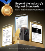 Camping Portable Power Station 198.4Wh (62000mAh), [Top Safety] 100W Fast Charging Power Bank with LiFePO4 Battery, Small Generator with Detachable Light for Travel Home Backup Outdoor Emergency