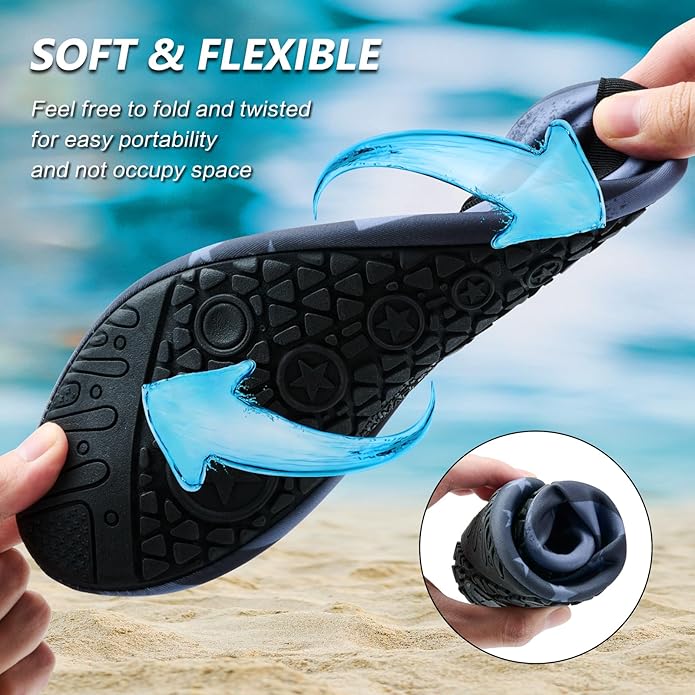 Deevike Water Shoes for Women Men Barefoot Quick-Dry Aqua Socks Slip-on for Beach Swim Surf Yoga Exercise