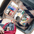 AURUZA Clear Makeup Bag,Portable Travel Toiletry Bags with Zipper, TSA Approved Clear Organizer Bags, PVC Cosmetic Pouch for Airport Airline Compliant