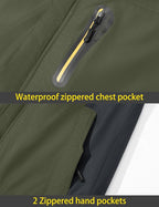 TACVASEN Men's Winter Ski Jacket Waterproof Snow Coats Snowboard Fleece Lining Jacket Warm Parka with Hooded