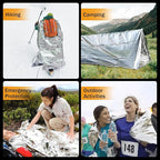 5-Pack Emergency Mylar Thermal Blankets, 82"x62" Space Blankets Foil Blanket, XL Camping Blanket for Outdoors, Hiking, Survival kit, Bug Out Bag，Marathons or First Aid, Silver