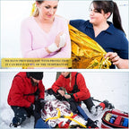 Macarrie 100 Pack Emergency Thermal Blankets Silver Foil Survival Blanket Kit for Outdoors, Camping, Hiking, Homeless, First Aid