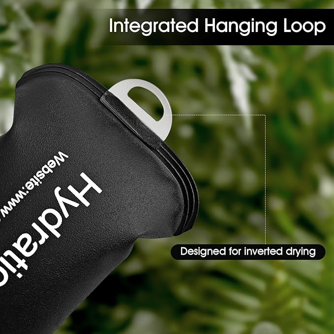 GYGYL Soft Flask, TPU Collapsible Soft Water Bottle for Hydration Pack, Running Vest, Leak-Proof Folding Water Bottle for Hiking Cycling Climbing Jogging-150ml Black