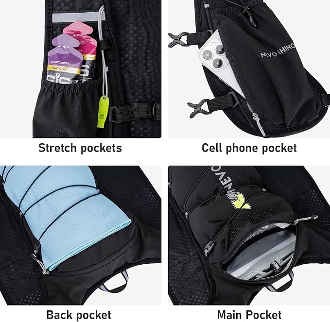 Hydration Running Vest for Women, Water Vest Backpack 5L Small, Lightweight Hydration Pack Mini Vest Women for Hiking, Trail Marathon Race (Pack with 1.5L Water Bladder)