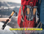 TREKOLOGY Trek-Z Cork Grip Trekking Poles – Lightweight Folding Hiking Poles, Adjustable Height, Compact Travel Design, Aircraft-Grade Aluminum Walking Sticks for Men & Women