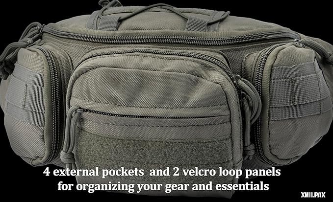 Tactical Waist Bag Utility Fanny Pack Small Hip Belt Bag Crossbody Sling Pack for Outdoor Every Day Carry, Hiking, Camping, Travel