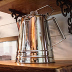 GSI Outdoors Percolator Coffee Pot I Glacier Stainless Steel Ultra-Rugged for Brewing Coffee Over Stove and Fire | Ideal for Group Camping, 8 Cup