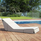 jela Outdoor Chaise Lounge, Waterproof Folding Sofa Bed Lounge Chair, UV Resistant Folding Lounge Chair with Machine Washable Cover, Soft Foam Patio Sofa Chairs Pool Lounge Chaise Chairs (Sand)