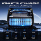 Portable Power Station with Solar Panel 100W - 345Wh LiFePO4 Battery Solar Generator 500W with for Camping RVs Travel Home Use Emergencies