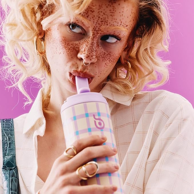 BOTTLE BOTTLE Insulated Water Bottle 24oz with Straw Lid and Handle for Sports Travel Gym Stainless Steel Water Bottles Double-Wall Vacuum Metal Leak Proof BPA-Free