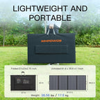 400W Portable Solar Panel, Lightweight Foldable Solar Panels Complete with an Adjustable Kickstand, IP67 Waterproof Solar Charger for Outdoor Camping, Portable Power Station, Motorhome, RV