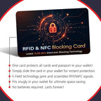 SaiTech IT 5 PK RFID Blocking Cards Protect Your Entire Wallet, Purse, and Cards from NFC Contactless Theft Wallet for Men & Women - Orange Black (5 Pack CL)