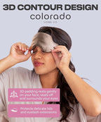 SUNDAYSILKS™ 3D Contoured Silk Sleep Mask | Padded Silk Eye Mask with Eye Cups for Lash Extensions | Blackout, Organic for Women & Men, Perfect for Travel, Slip-Free Deep Sleeping, Antifaz para Dormir