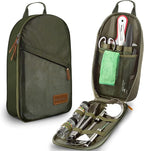 Camp Kitchen Cooking Utensil Set Travel Organizer Grill Accessories Portable Compact Gear for Backpacking BBQ Camping Hiking Travel Cookware Kit Water Resistant Case