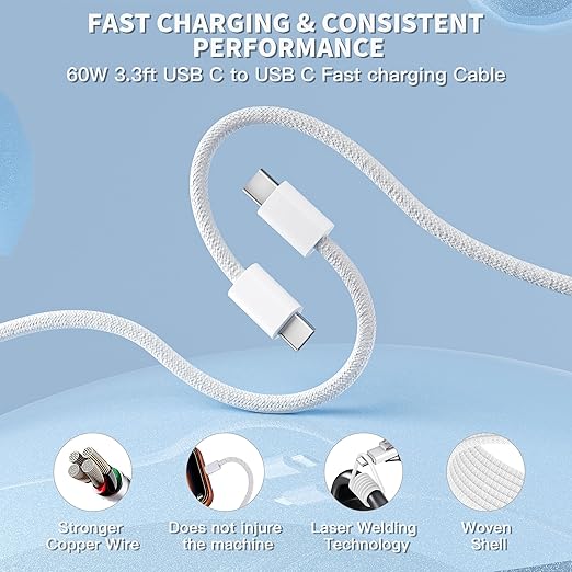 10FT for iPhone Charger Fast Charging Cord, 20W Fast USB C Charger Block with 3 Pack 10 ft Extra Long Charging Cable for iPhone 17/17 Pro/17 Pro Max/Air/16 Pro Max/16 Plus/15 Pro Max/15, iPad Pro/Mini