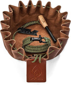 Texas Bushcraft Fire Starter Survival Kit - Ferro Rod Flint Fire Steel, Striker Tool | Cowhide Leather Tinder Bag | Emergency Paracord Bracelet Camping Gear