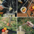 Titanium Chopsticks , Foldable Lightweight Reusable Camping Cutlery, Utensils for Camping Backpacking Hiking Home, with Storage Bag, 2 Pairs