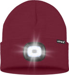 ATNKE LED Lighted Beanie Hat,USB Rechargeable 4 LED Running Headlamp Bright Cap with The Light Gifts for Men and Women