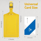 Travelambo Luggage Tags for Suitcases PU Leather Travel Tags Bag Tags Privacy Protection Travel Essentials