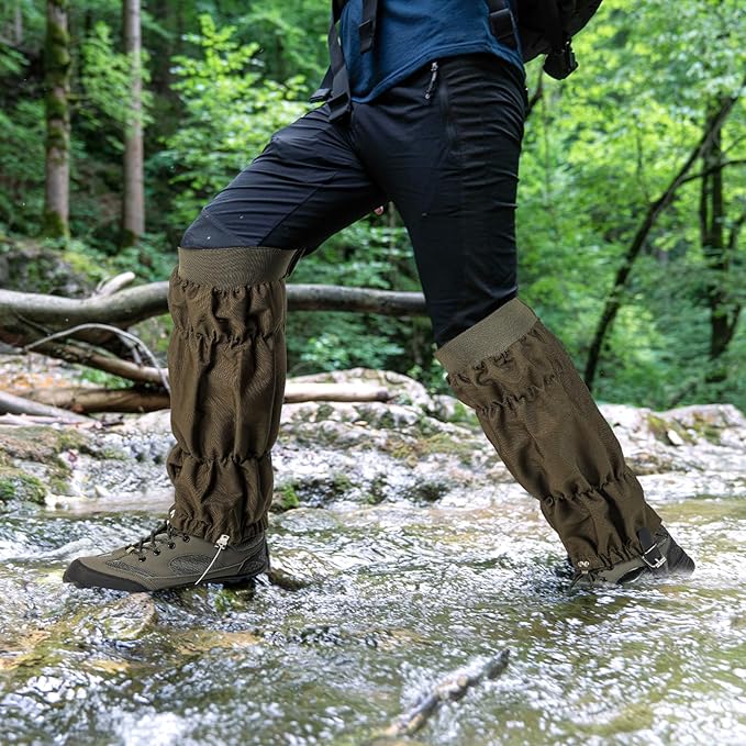 Snake Gaiters for Men Women Adjustable Waterproof Gators for Hiking Boots Lightweight Hunting Snake Guards for Lower Legs Snake Bite Proof Leggings Chaps