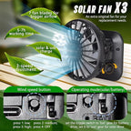 Solar Fan Hat for Men,Wide Brim Sun Hat with 3 Solar Fans,Neck Gaiter and Arm Sleeves,Fishing Hat with Solar Fans Built in,Outdoor Fishing Hiking Gardening Cool Hats Black