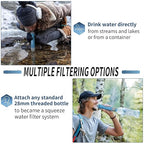 YWF01 Personal Filter Straw for Drinking Survival, Portable Water Purifier Filtration System Survival Gear and Supplies for Camping, Hiking, Travel, and Emergency Preparedness, Pack of 1