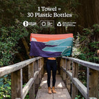 Nomadix Original Towel - Perfect for Beach, Pool, Travel, Camping, Yoga - Made with Recycled Materials - Super Absorbent - Sand Resistant - Big Sur - 72.5x30
