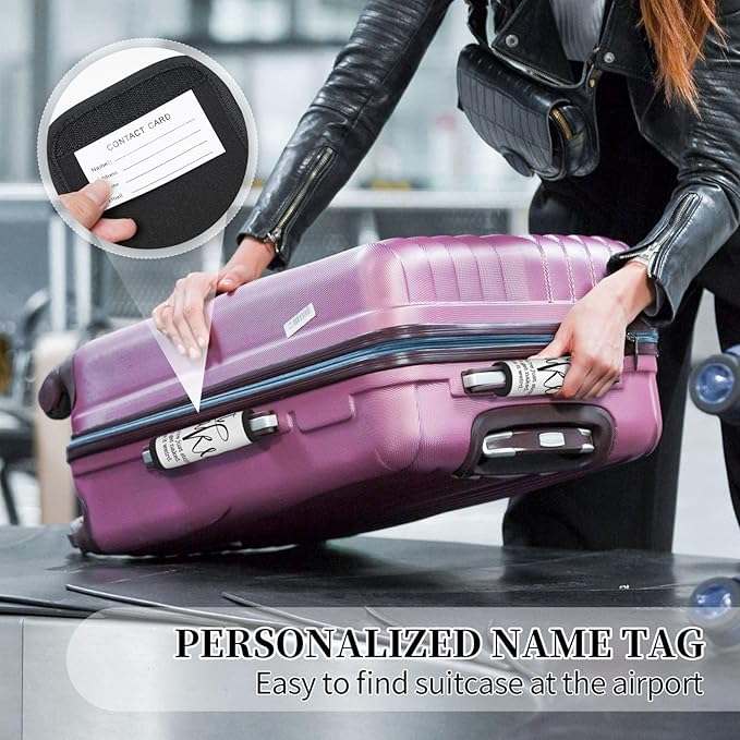 2 Pack Get Naked Plain Bathroom Decor Luggage Handle Wraps Suitcase Tags Identifiers for Travel Accessories