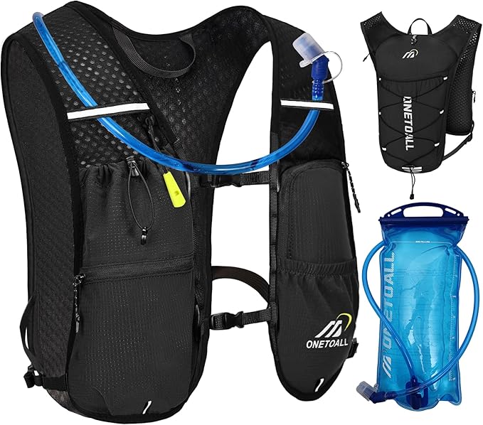 Running Vest for Women & Men, Lightweight 150g Hydration Backpack, 6L Pack for Trail Running, Marathon, Hiking, Cycling, Jogging, Adjustable Fit