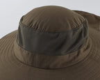 Home Prefer Outdoor UPF50+ Mesh Sun Hat Wide Brim Fishing Hat with Neck Flap Sun Hat for Men Women
