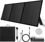 Portable 160 Watt 12V Foldable Solar Panel with Adjustable Kickstands and Waterproof IP65 Design for Power Station, Travel, Outdoor Camping, RVs, and Off-Grid Applications