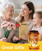 Nacome Flamingo Solar Lantern for Garden Decor: Waterproof Hanging Metal Decoration with LED Lights for Yard Lawn Porch Patio Landscape Pathway – Birthday Gifts for Mom Grandma Women