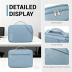 Lanola Electronic Organizer Travel Double Layer Cable Organizer Bag,Accessory Bag for Hard Drives,Cables,USB,SD Card,Memory Cards,Flash Drive,etc. - Red